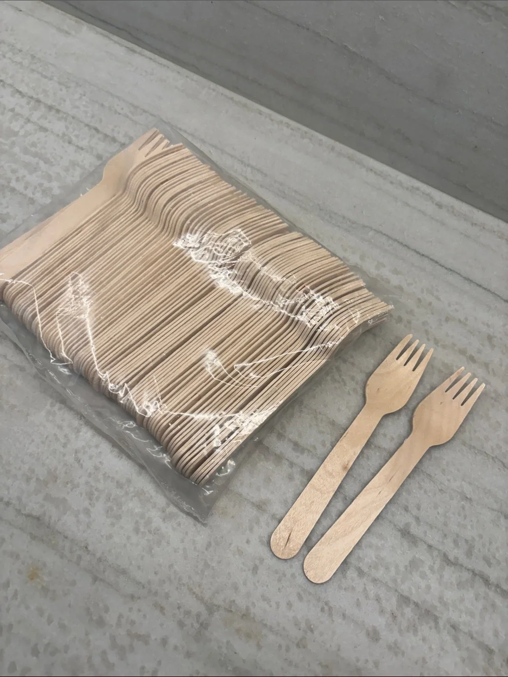 Eco-Friendly Forks - Natural Bamboo Home Dining Utensils - pack of 50
